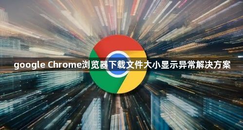 google Chrome浏览器下载文件大小显示异常解决方案1