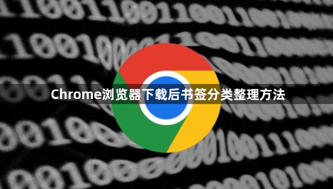 Chrome浏览器下载后书签分类整理方法1