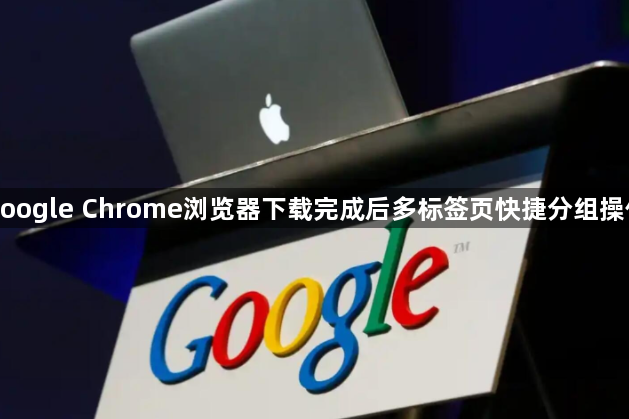 google Chrome浏览器下载完成后多标签页快捷分组操作1
