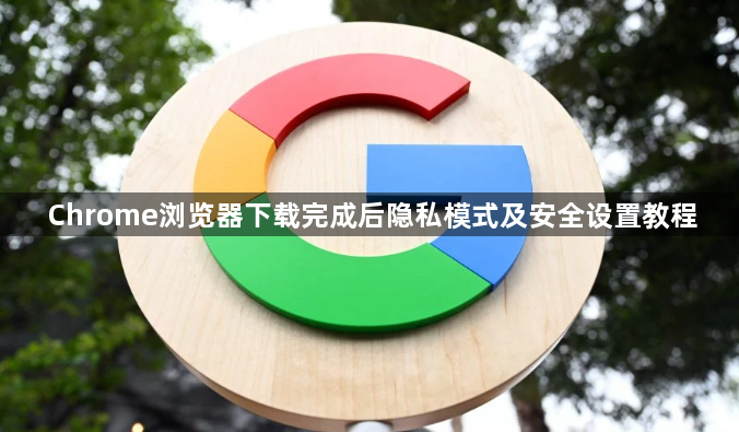 Chrome浏览器下载完成后隐私模式及安全设置教程1
