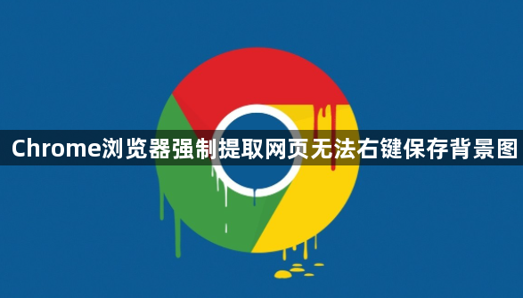 Chrome浏览器强制提取网页无法右键保存背景图1