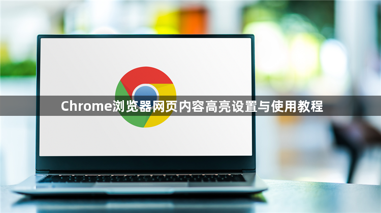 Chrome浏览器网页内容高亮设置与使用教程1