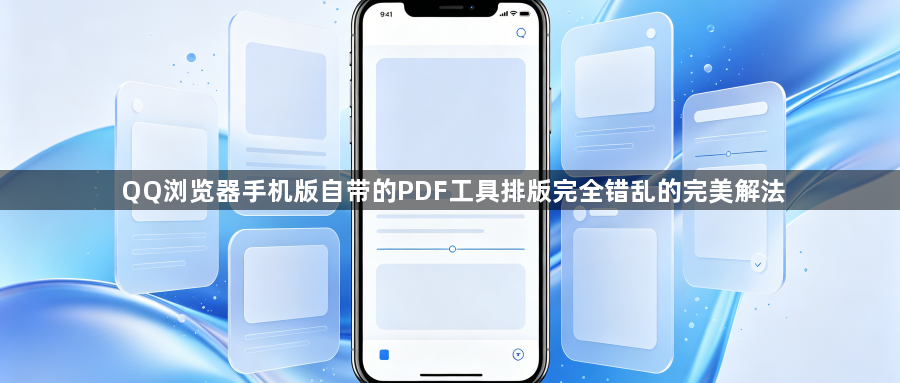 QQ浏览器手机版自带的PDF工具排版完全错乱的完美解法1