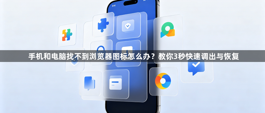 手机和电脑找不到浏览器图标怎么办？教你3秒快速调出与恢复1