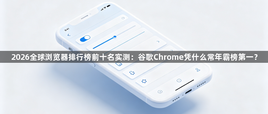 2026全球浏览器排行榜前十名实测：谷歌Chrome凭什么常年霸榜第一？1