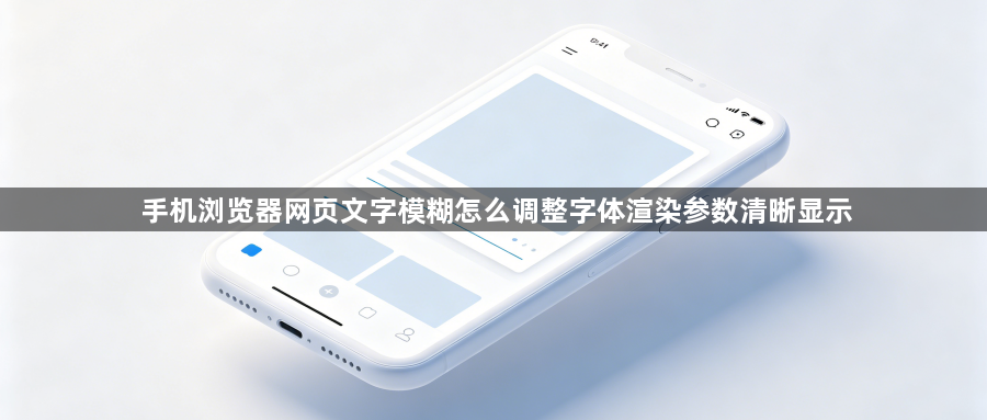 手机浏览器网页文字模糊怎么调整字体渲染参数清晰显示1