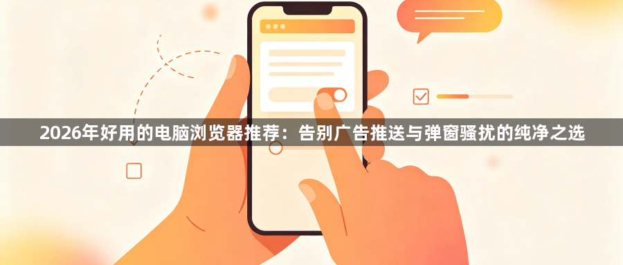 2026年好用的电脑浏览器推荐：告别广告推送与弹窗骚扰的纯净之选1