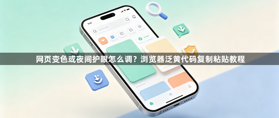 网页变色或夜间护眼怎么调？浏览器泛黄代码复制粘贴教程1