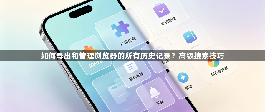 如何导出和管理浏览器的所有历史记录？高级搜索技巧1