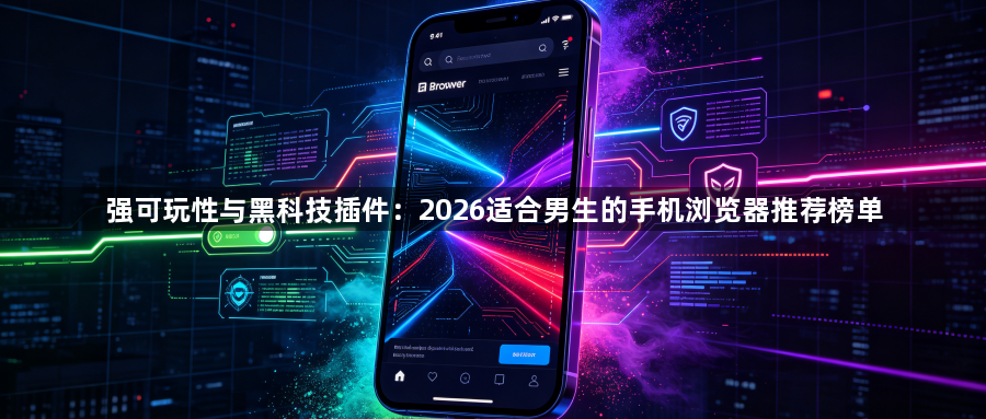 强可玩性与黑科技插件:2026适合男生的手机浏览器推荐榜单1