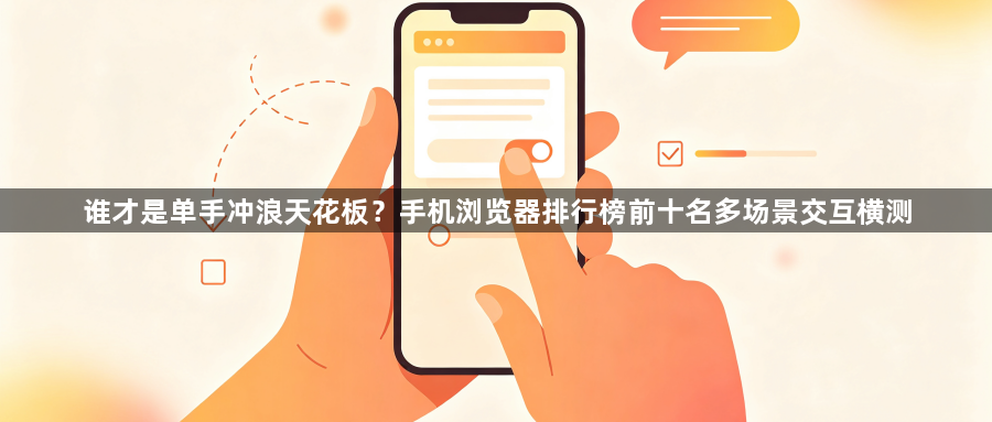 谁才是单手冲浪天花板？手机浏览器排行榜前十名多场景交互横测1