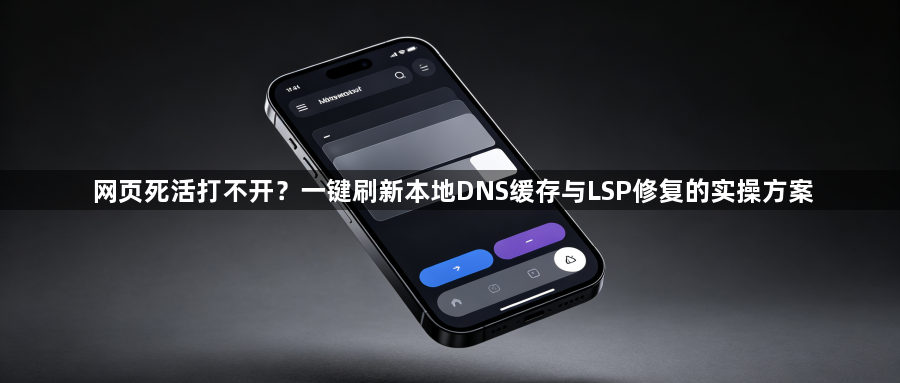 网页死活打不开？一键刷新本地DNS缓存与LSP修复的实操方案1