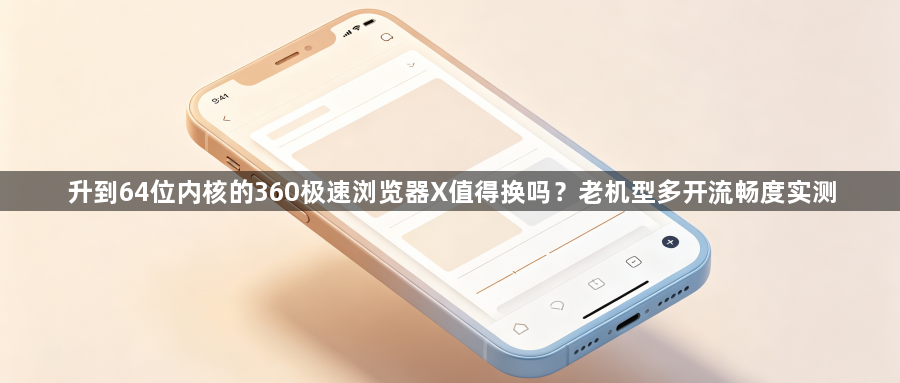升到64位内核的360极速浏览器X值得换吗？老机型多开流畅度实测1