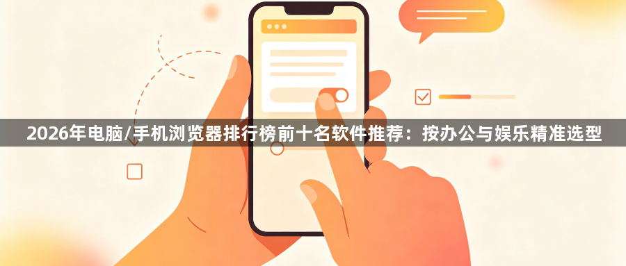 2026年电脑/手机浏览器排行榜前十名软件推荐：按办公与娱乐精准选型1