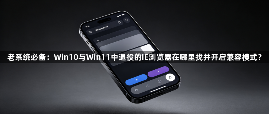 老系统必备：Win10与Win11中退役的IE浏览器在哪里找并开启兼容模式？1