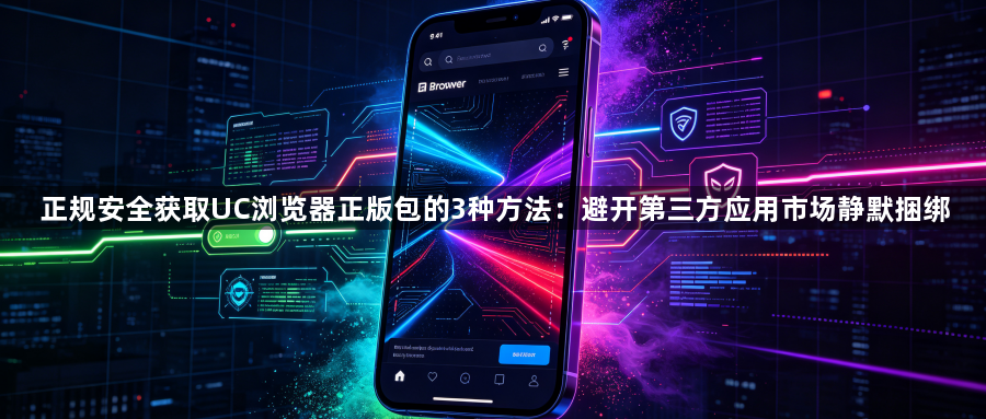 正规安全获取UC浏览器正版包的3种方法：避开第三方应用市场静默捆绑1