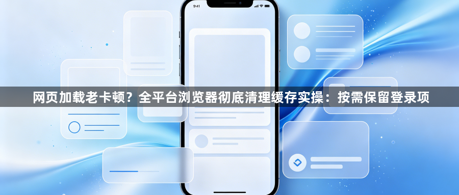 网页加载老卡顿？全平台浏览器彻底清理缓存实操：按需保留登录项1