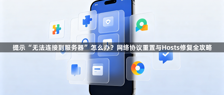 提示“无法连接到服务器”怎么办？网络协议重置与Hosts修复全攻略1